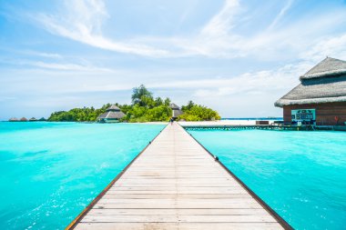 Güzel Maldivler ada