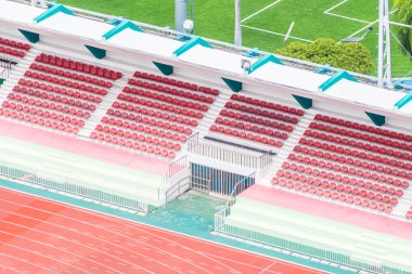 Futbol Stadyumu ile yeşil çimen