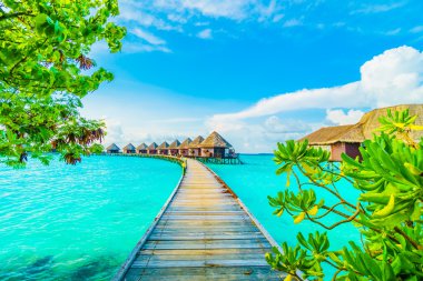 Güzel Maldivler ada