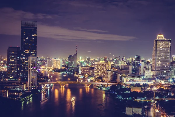 Bangkok ciudad por la noche —  Fotos de Stock