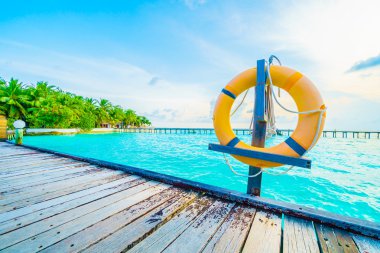 Güzel tropikal Maldivler ada