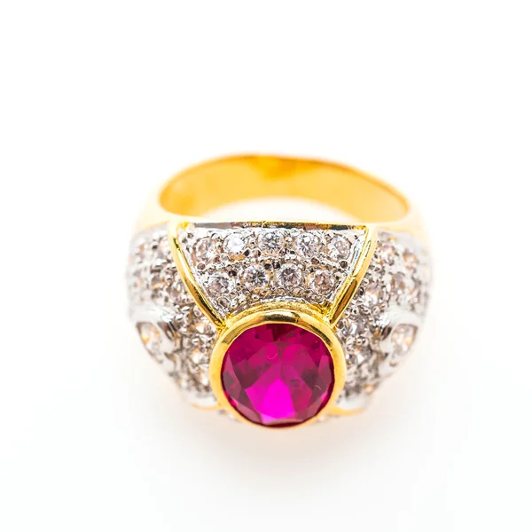 Belle bague en or de luxe avec diamant bijoux — Photo