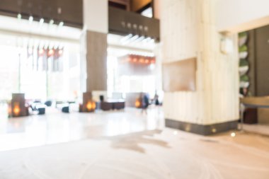 güzel lüks otel ve lobi bulanıklığı