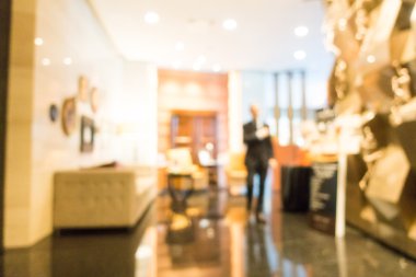güzel lüks otel ve lobi bulanıklığı