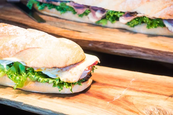 Delicious baguette Sandwich — Stock Photo, Image