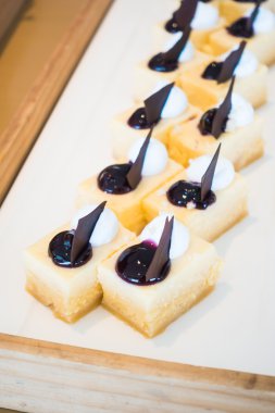 lezzetli ve güzel kek parçaları