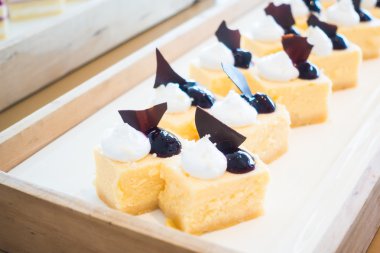 lezzetli ve güzel kek parçaları