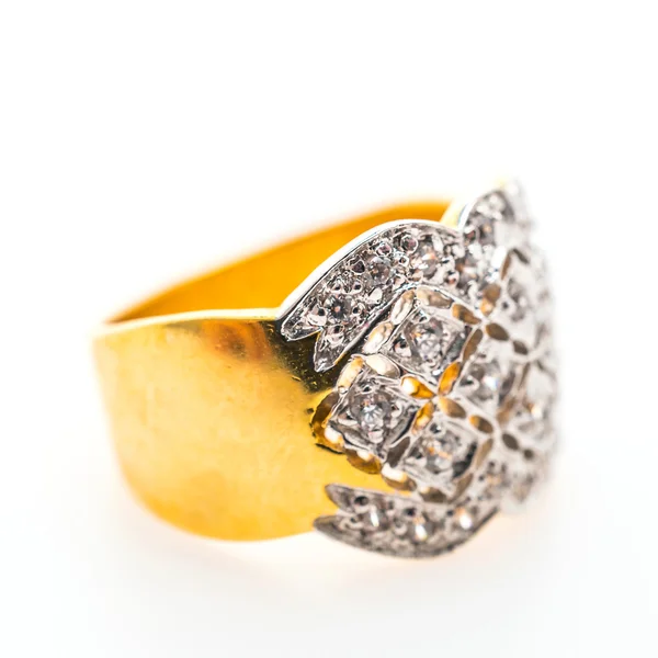 Lyxigt guld ring — Stockfoto