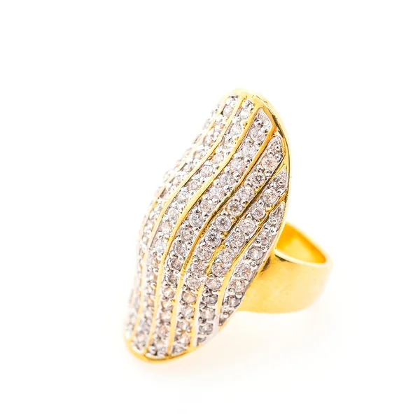 Anello oro di lusso — Foto Stock