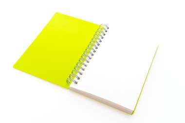 boş defter beyaz üzerine izole edildi