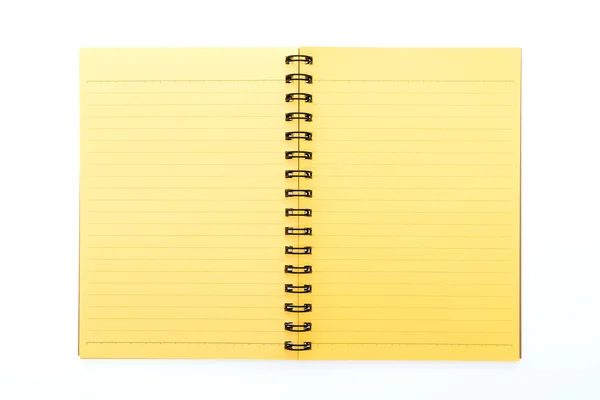 Cuaderno en blanco aislado en blanco — Foto de Stock