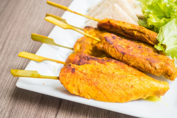 Satay frango grelhado — Fotografia de Stock