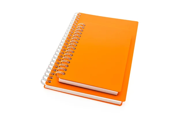 Notebook em branco isolado em branco — Fotografia de Stock