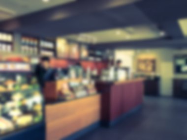 Soyut bulanıklık kahve dükkanı