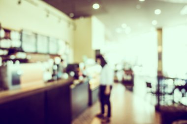 Soyut bulanıklık kahve dükkanı