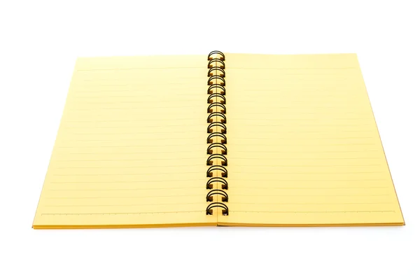 Caderno em branco sobre branco — Fotografia de Stock