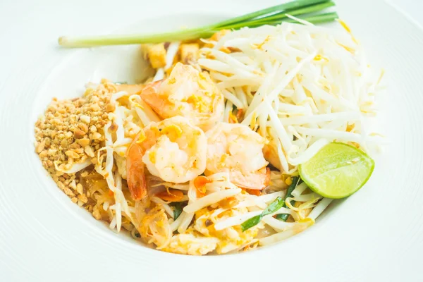 Fried noodles with shrimp — Stock Photo, Image