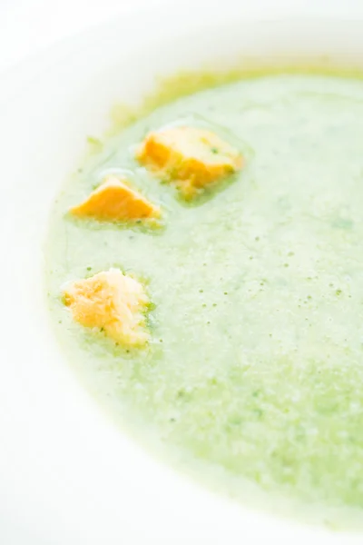 Zelená Květáková polévka — Stock fotografie
