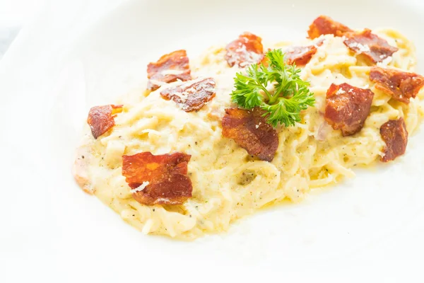 Deliciosos espaguetis carbonara — Foto de Stock