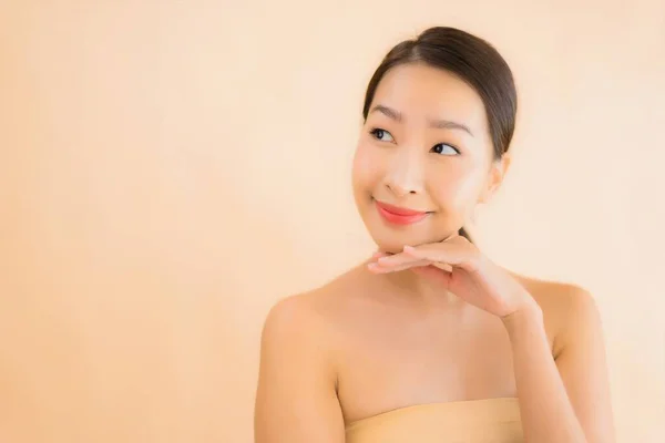 Портрет Красивая Молодая Азиатская Женщина Лицо Красотой Спа Оздоровительный Косметический — стоковое фото
