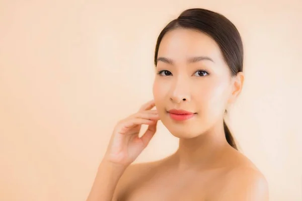 Portrét Krásná Mladá Asijská Tvář Žena Krásou Spa Wellness Kosmetické — Stock fotografie