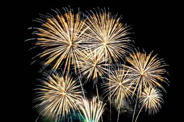 Abstraktes Buntes Feuerwerk Zur Feier Des Jubiläums — Stockfoto