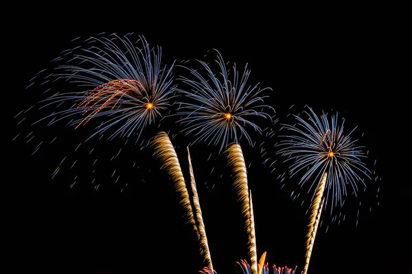 Affichage Abstrait Feu Artifice Coloré Pour Fond Anniversaire Célébration — Photo