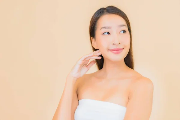 Portret Piękna Młoda Azjatycka Kobieta Beauty Spa Kosmetyczne Makijaż Koncepcja — Zdjęcie stockowe