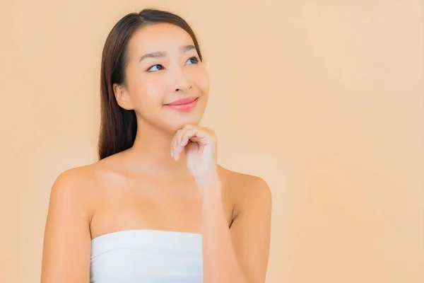 Porträt Schöne Junge Asiatische Frau Mit Beauty Spa Kosmetische Make — Stockfoto