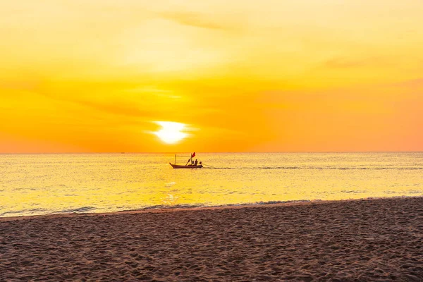 Hermoso Paisaje Mar Playa Océano Atardecer Amanecer Tiempo Para Ocio —  Fotos de Stock