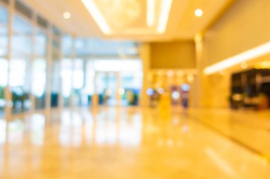 Görüntü bulanıklığı ve arka plan için otel lobisinin dışsal görünümü