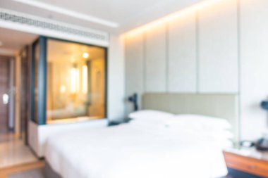 Soyut bulanık otel odası arka plan için iç mekan