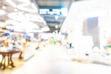Soyut bulanıklık alışveriş merkezi ve arka plan için mağaza içi perakendecileri