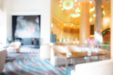 Özet bulanıklık ve odak noktası lüks otel lobi salonu arka plan için iç mekan
