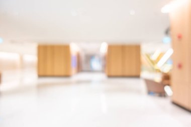 Hasta geçmişi için soyut bulanıklık ve odaklanmış hastane ve klinik iç mimarisi