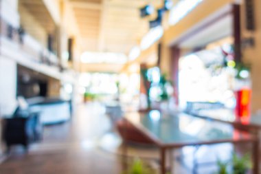 Soyut bulanıklık ve otel lobisi arka plan için iç mekan