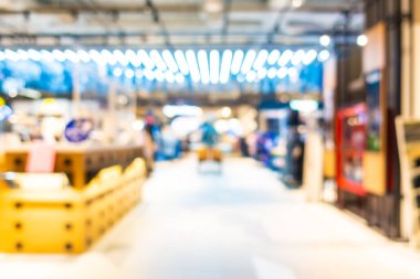 Soyut bulanık alışveriş merkezi ve mağazada arka plan için perakende