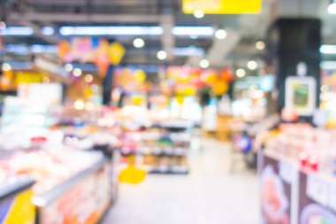 Arkaplan için mağaza içi soyut bulanıklık ve defocus süpermarket ve alışveriş merkezi