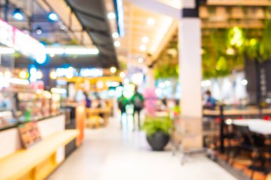 Soyut bulanık alışveriş merkezi ve mağazada arka plan için perakende