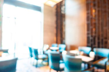 Özet olarak, arka plan için otel lobisi, bar ve restoran iç mekanı soyut bulanıklığı.