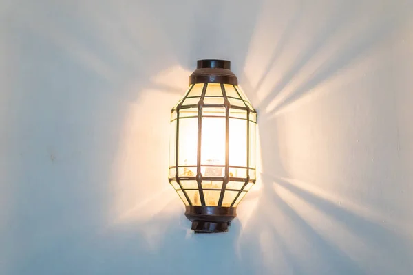 Lampe Lumineuse Dans Style Marocain Décoration Intérieure Pièce — Photo