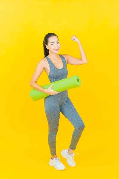 Retrato Bela Jovem Mulher Asiática Com Sportswear Pronto Para Exercício — Fotografia de Stock