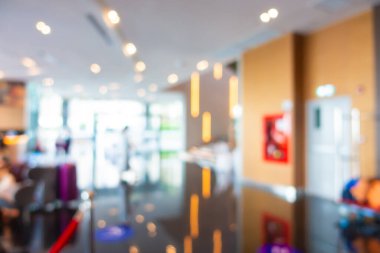 Soyut bulanık otel lobisi arka plan için iç mekan ve salon