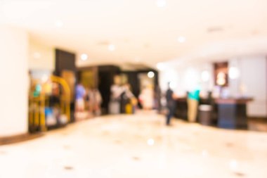 Görüntü bulanıklığı ve arka plan için otel lobisinin dışsal görünümü