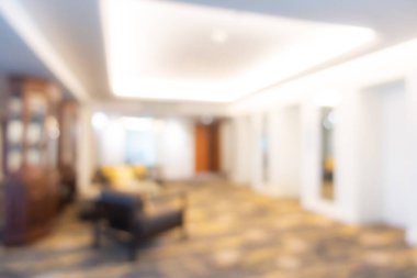 Özet bulanıklık ve odak noktası lüks otel lobi salonu arka plan için iç mekan