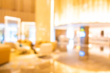 Görüntü bulanıklığı ve otel lobisi arka plan için iç mekan.