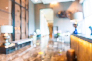 Özet olarak lüks otel lobisi arka plan için soyut bulanık