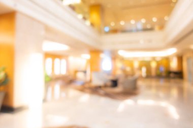 Özet bulanıklık ve odak noktası lüks otel lobi salonu arka plan için iç mekan
