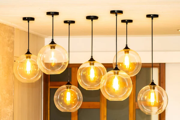 Beautiful Luxury Electric Ceiling Light Lamp Decoration Interior Room — Stock Photo, Image