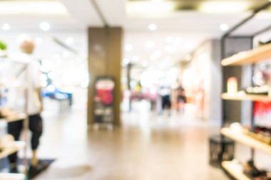 Soyut bulanık lüks alışveriş merkezi ve mağazanın iç kısımlarında arka plan için perakendeciler